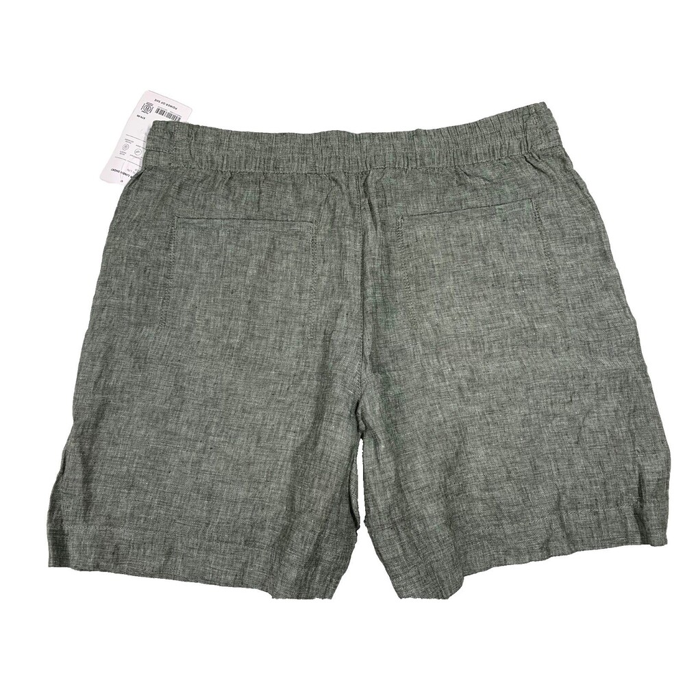Athleta Voyager 100% Linen Green Shorts Women’s 14 Slim Fit Coastal Beach NWT - Picture 8 of 8